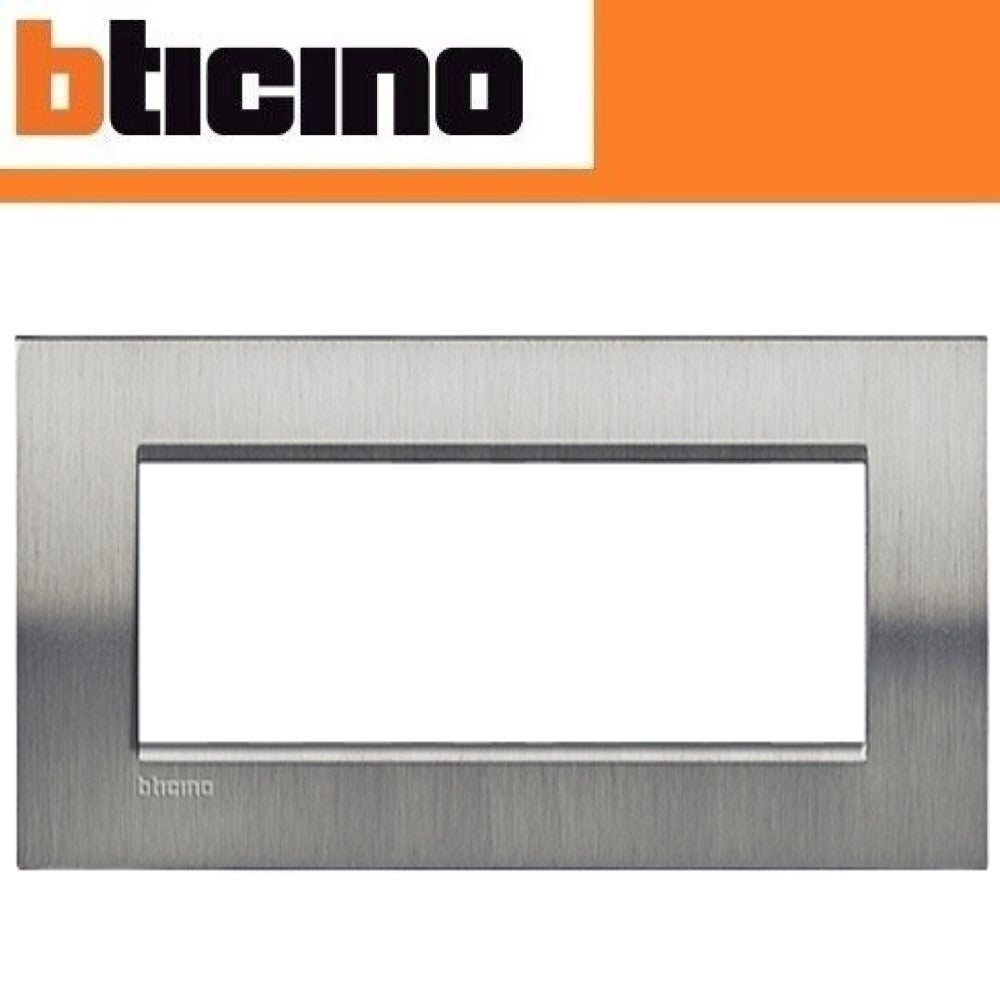 PLACA RECTANGULAR COLOR ACERO PULIDO 7 MOD. LNA4807ACS LIVING Y LIGHT