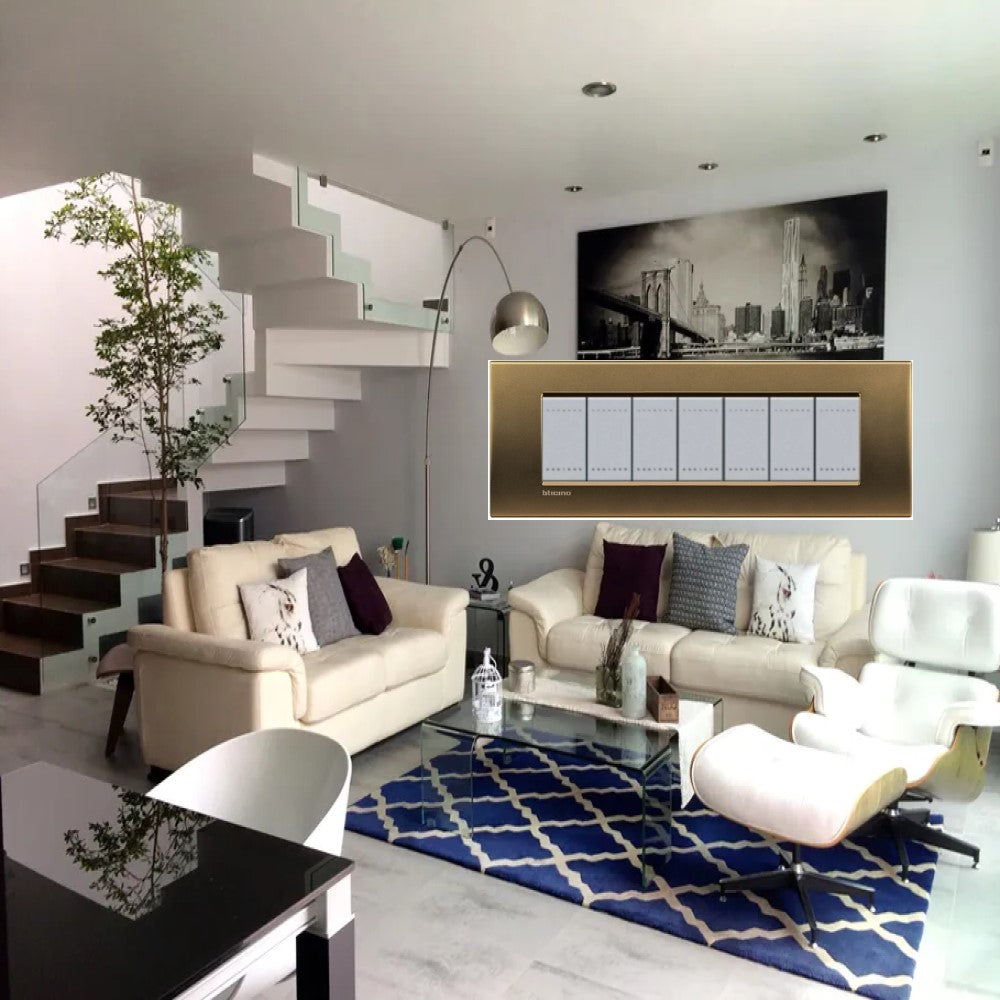 PLACA RECTANGULAR COLOR BRONCE 7 MOD. LNA4807BZ LIVING Y LIGHT