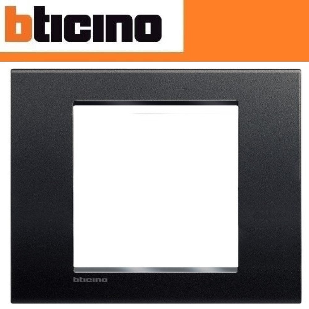 PLACA RECTANGULAR COLOR NEGRO ANTRACITA 3+3 MOD. LNA4826AR LIVING Y LIGHT