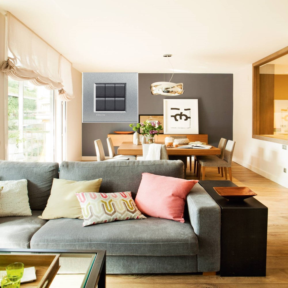 PLACA RECTANGULAR COLOR TECH 3+3 MOD. LNA4826TE LIVING Y LIGHT