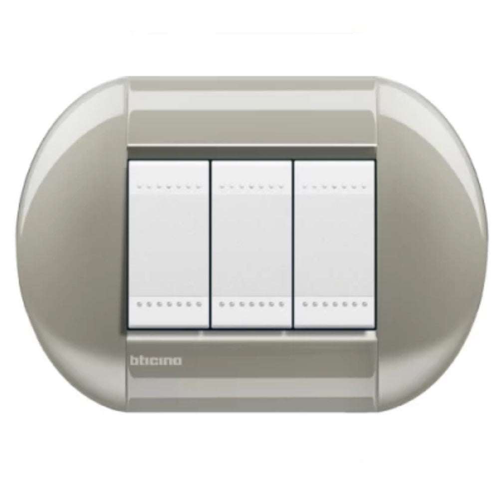 PLACA ELIPTICA COLOR TITANIO 3 MOD. LNB4803TC LIVING Y LIGHT