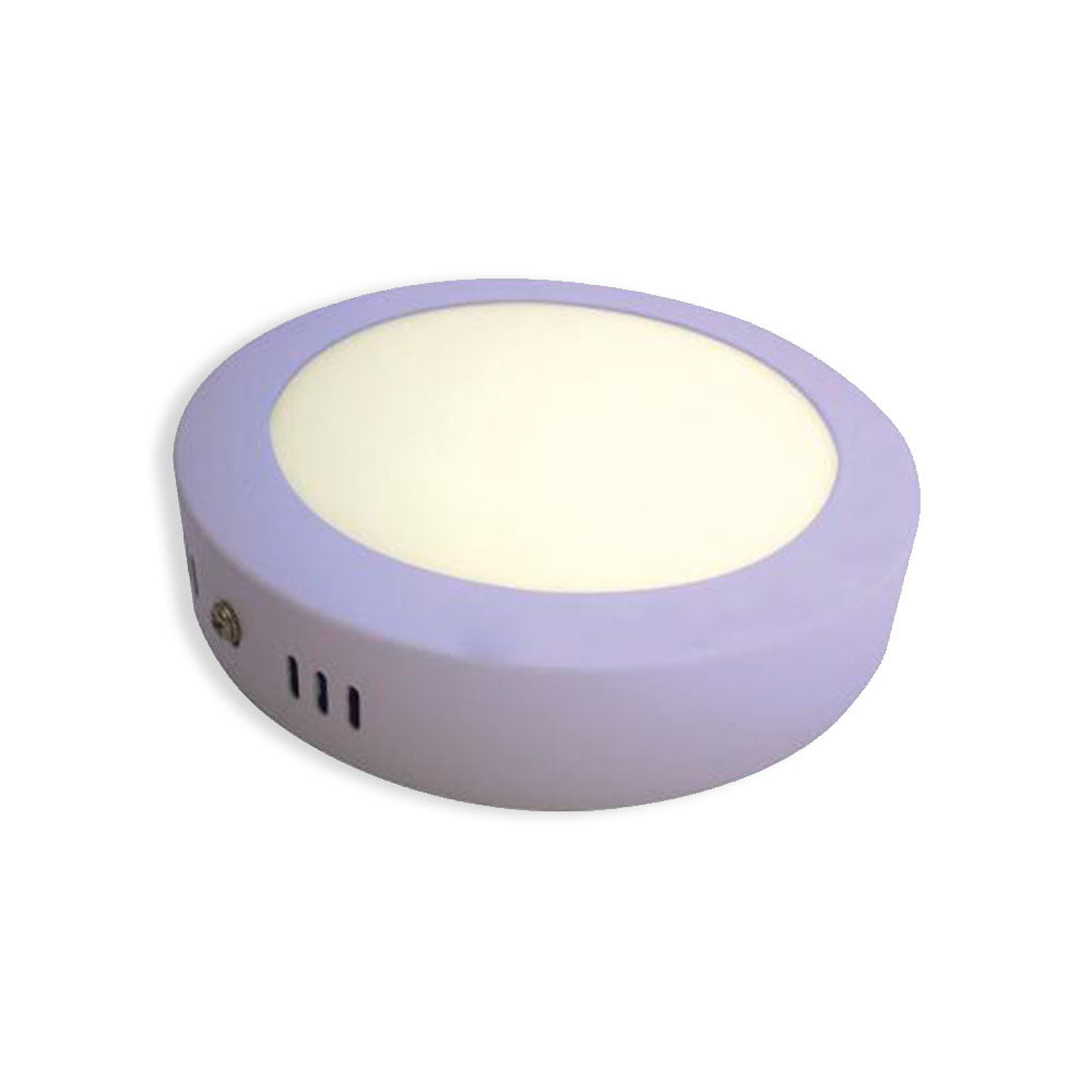 LUMINARIO REDONDO INTERIOR LED SOBREPONER 12W 100-240V 6500K BCO MCA GEOPOWER