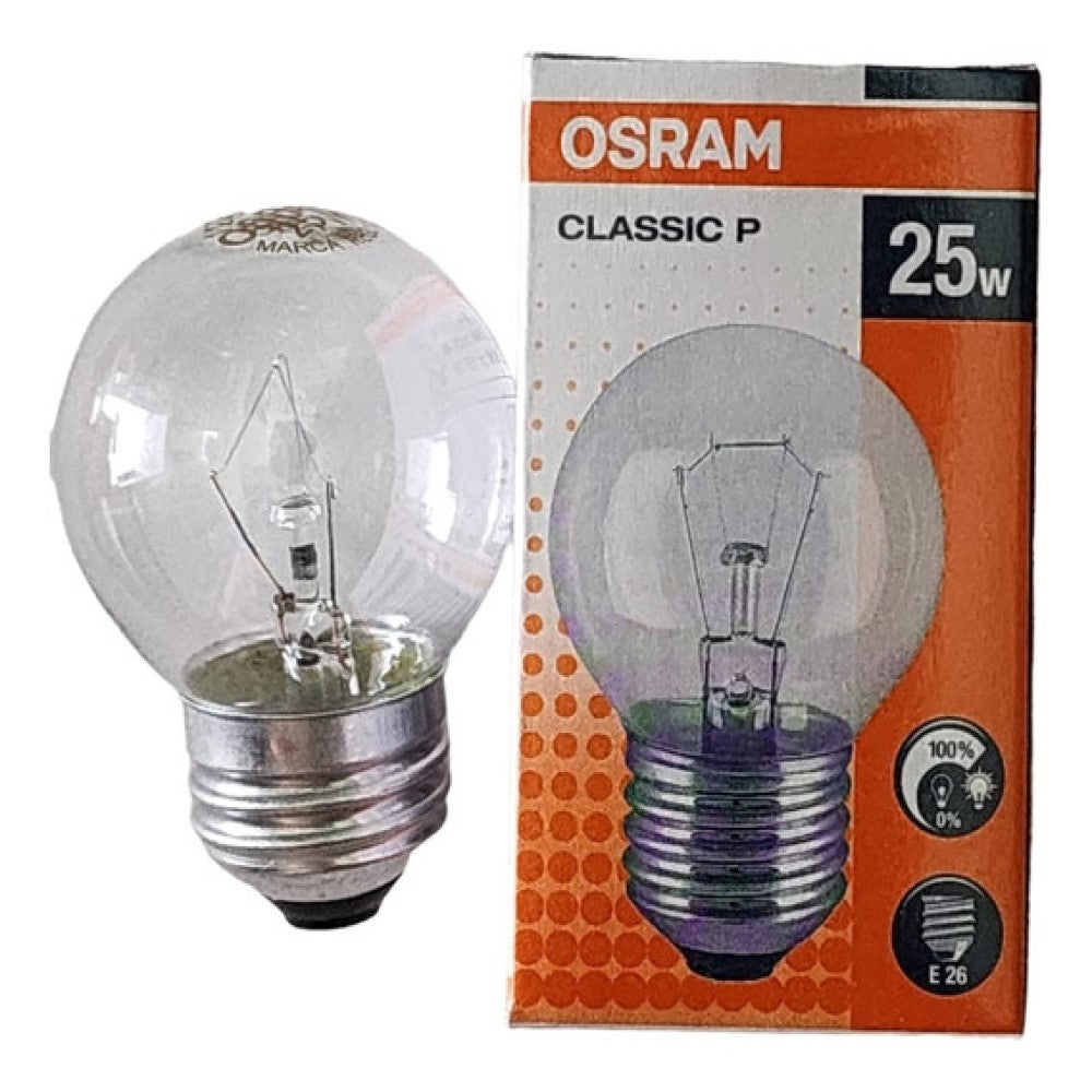 FOCO BOLA 25W. P45 E26 CLARO 81891 87391 DECORATIVO OSRAM