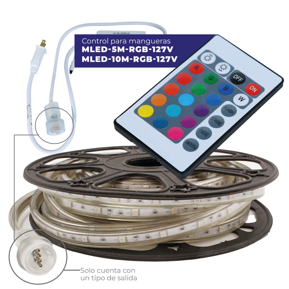 CONTROLADOR PARA MANGUERA DE ALTO VOLTAJE RGB MLED-CONTROL-RGB-127V MCA TECNOLITE