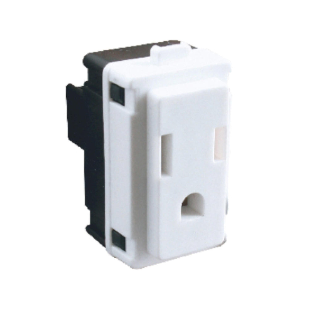 CONTACTO SENCILLO SCHNEIDER ELECTRIC 15A 127V 2 POLOS 1 TIERRA BLANCO