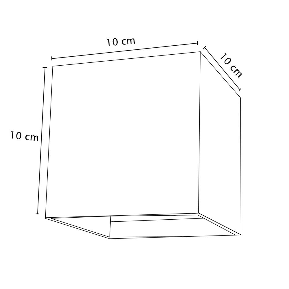 LUMINARIO DE LED P/PARED 2X3W 3000K IP45 10X10CM BLANCO ANGULO AJUSTABLE MCA MAXXI