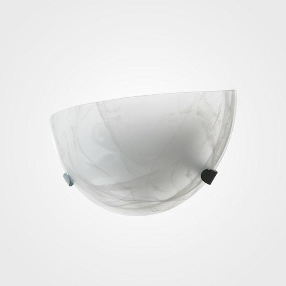 LUMINARIO DE PARED ARBOTANTE - USO INTERIOR 30 X 15 CM 127V LAMINA DE ACERO + VIDRIO TIPO ALABASTRO LAMPARA OPCIONAL NO INCLUIDA