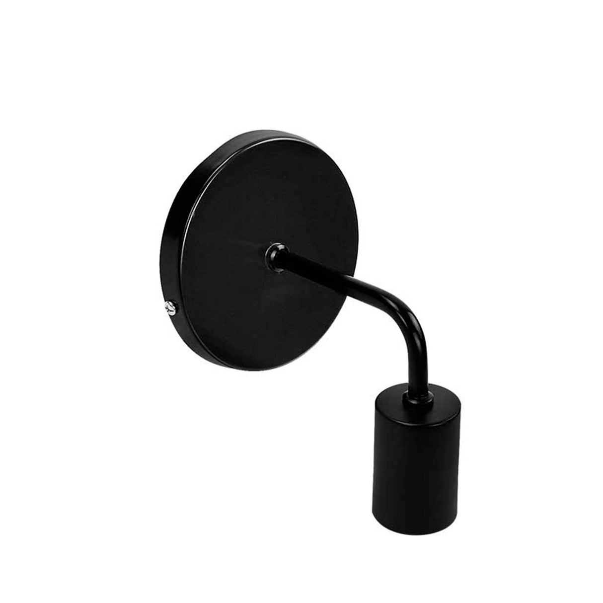 LUMINARIO DE PARED ARBOTANTE BASE Y SOPORTE METALICA COLOR NEGRO USO INTERIOR LAMPARA OPCIONAL NO INCLUIDA