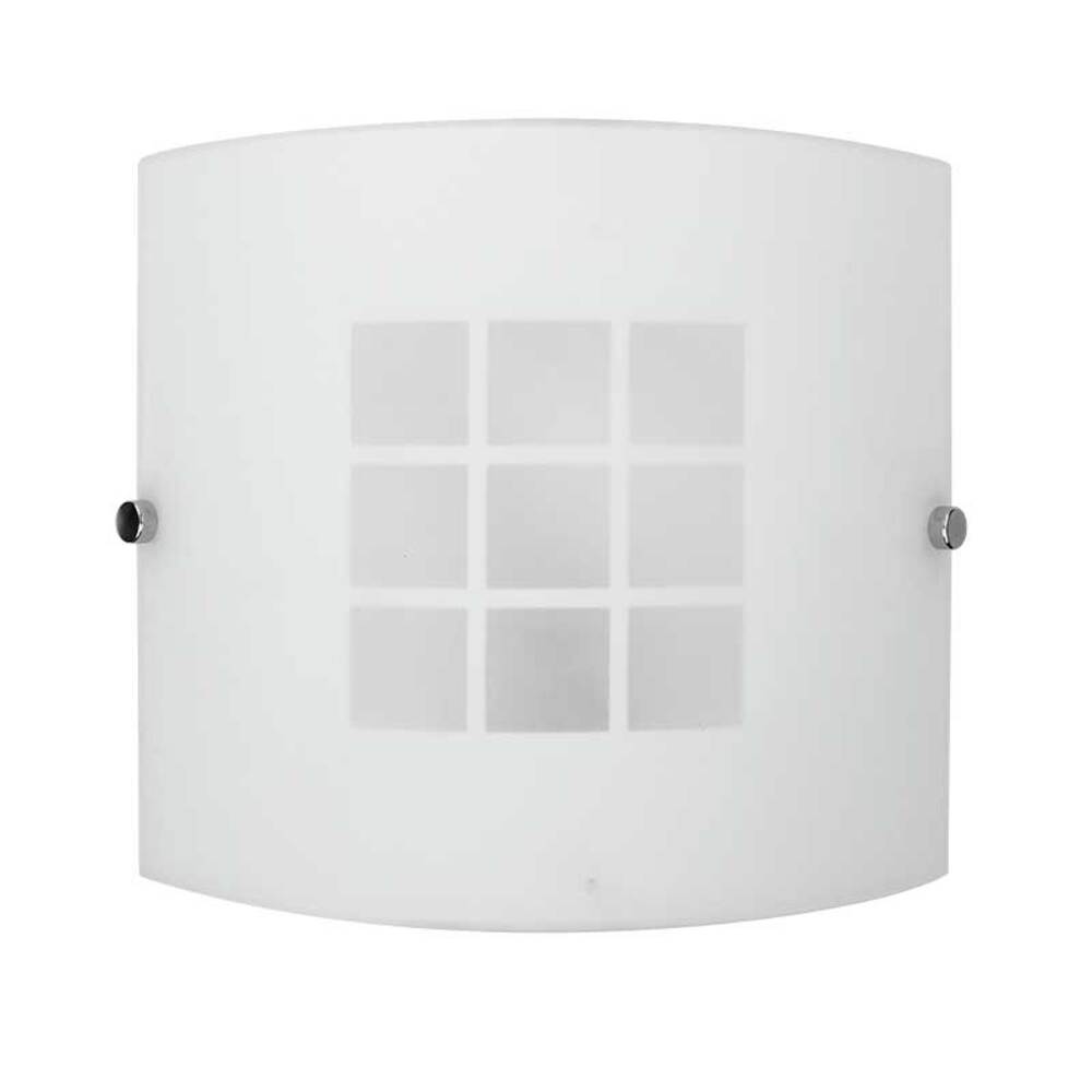 ARBOTANTE .CUERPO EN LAMINA VIDRIO MATE DECORADO 1X E26 TERMINADO CROMO MCA MAXXI