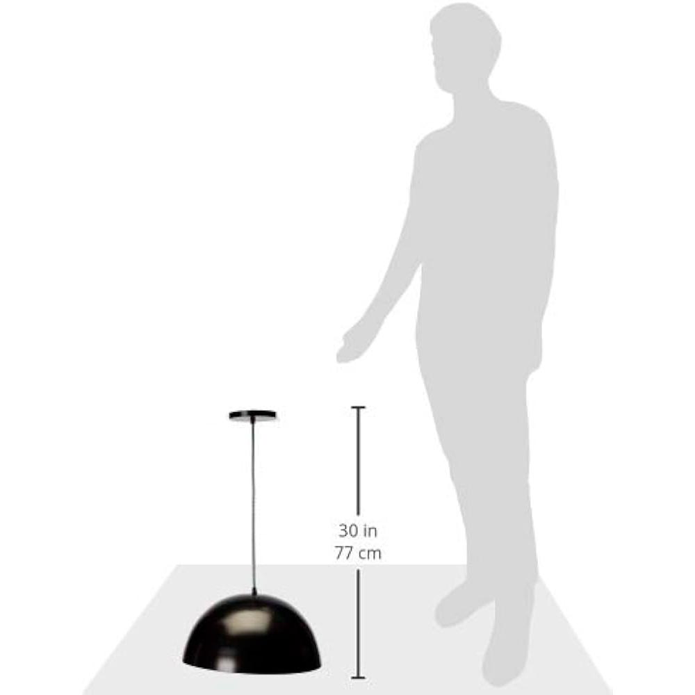 CANDIL CUERPO EN ALUMINIO 1 X E26 TERMINADO NEGRO MATE CON INT NARANJA