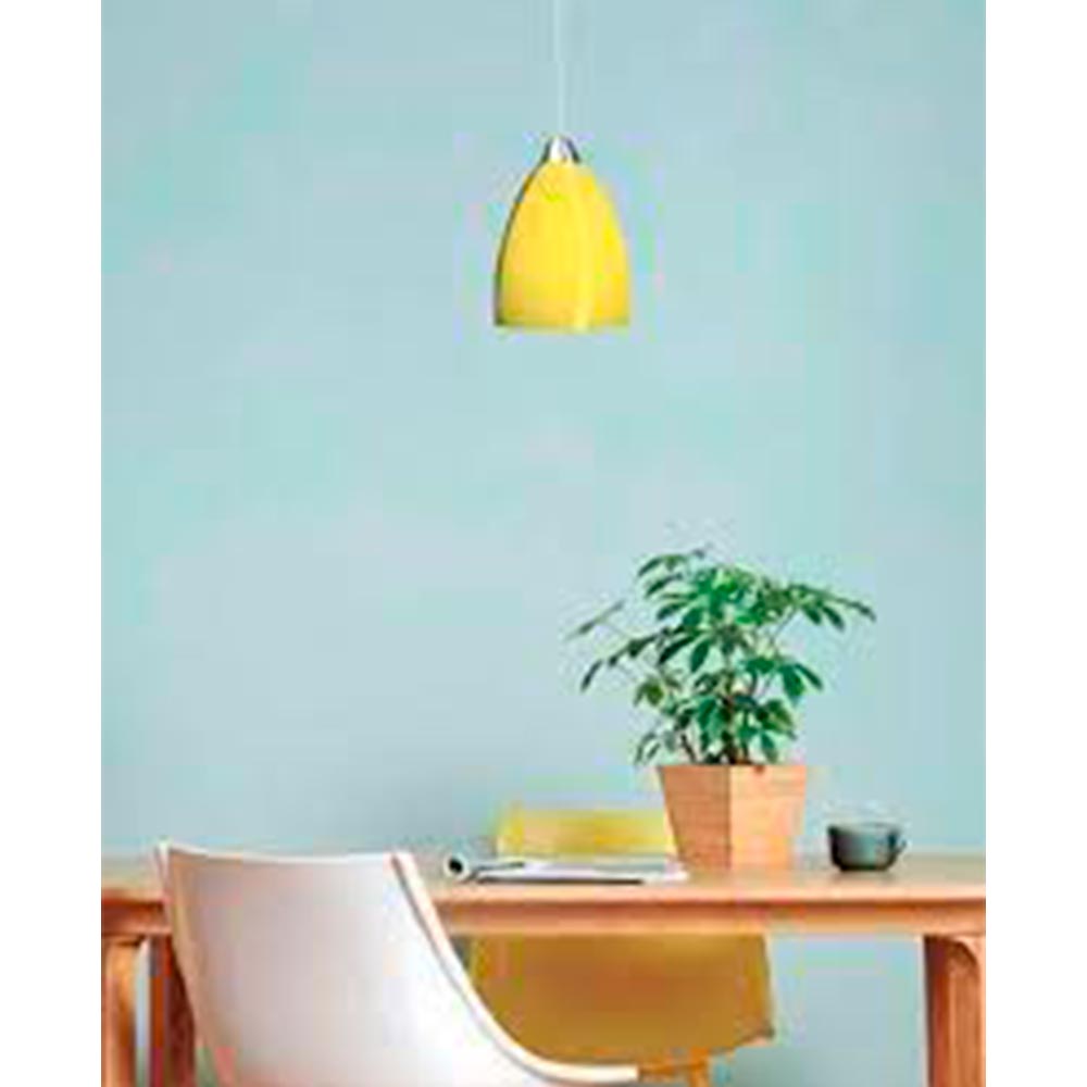 CANDIL CUERPO ALUMINIO VIDRIO SOPLADO AMARILLO 20X120CM E27 127V MAXXI