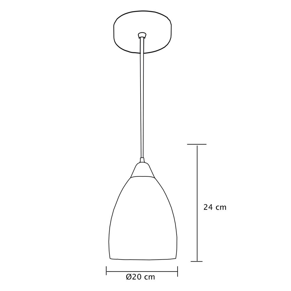 CANDIL CUERPO ALUMINIO VIDRIO SOPLADO AMARILLO 20X120CM E27 127V MAXXI