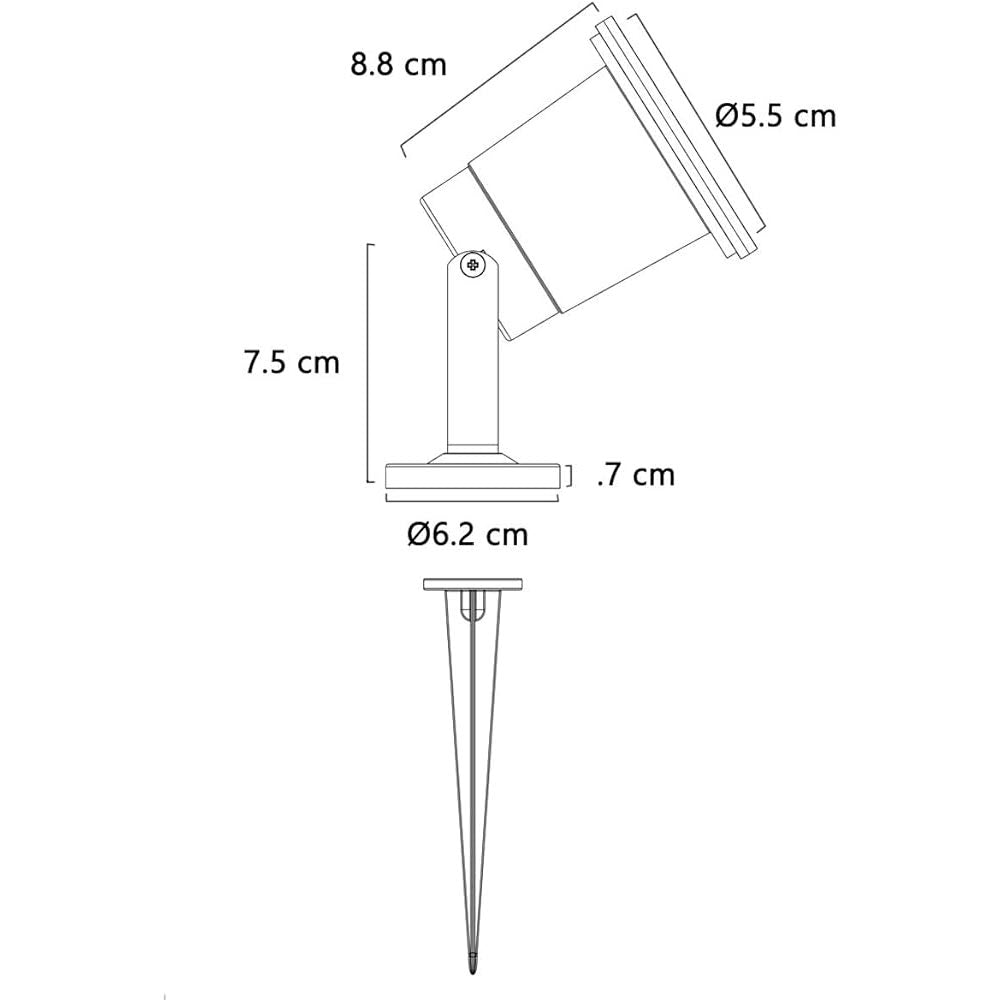ESTACA PARA EXTERIOR MR16  MR16 50W COLOR NEGRO MAXXI