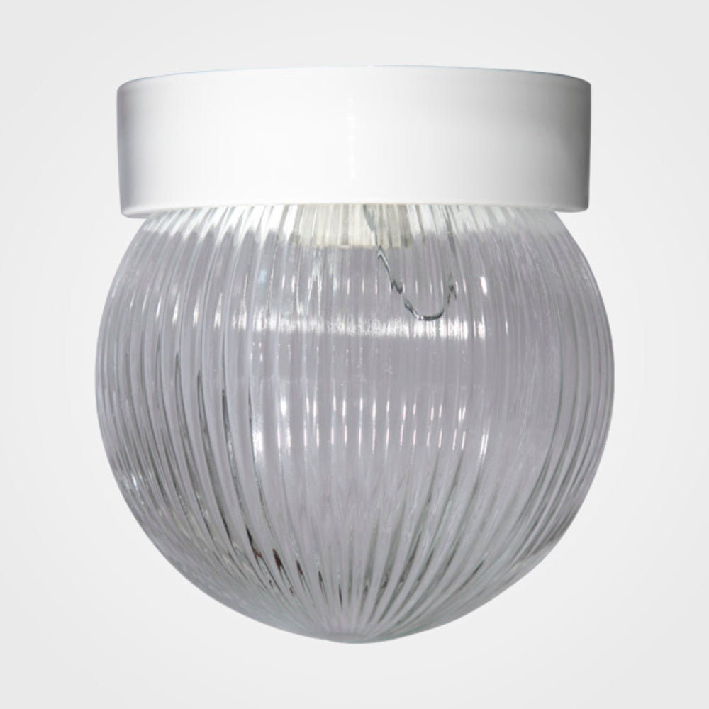 LUMINARIO EXTERIOR VIDRIO TRANSPARENTE 20W E26 127V BLANCO MCA MAXXI