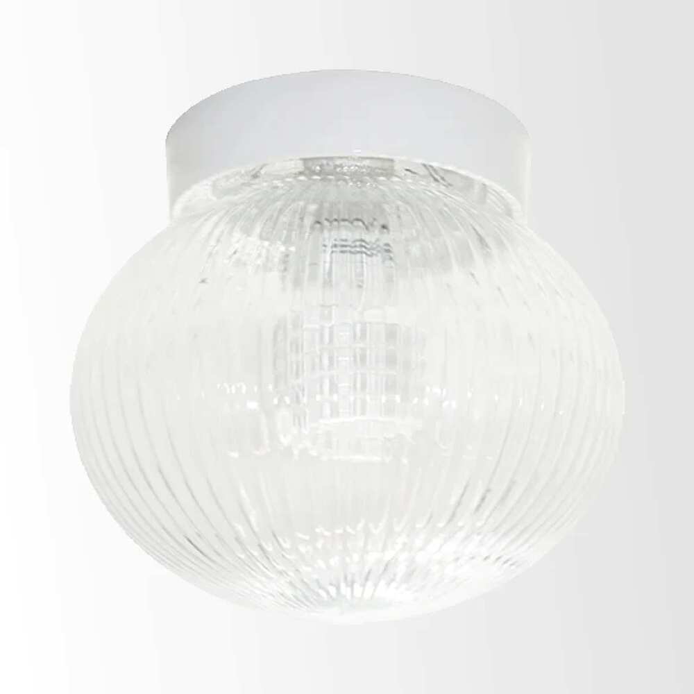 LUMINARIO EXTERIOR VIDRIO TRANSPARENTE 20W E26 127V BLANCO MCA MAXXI