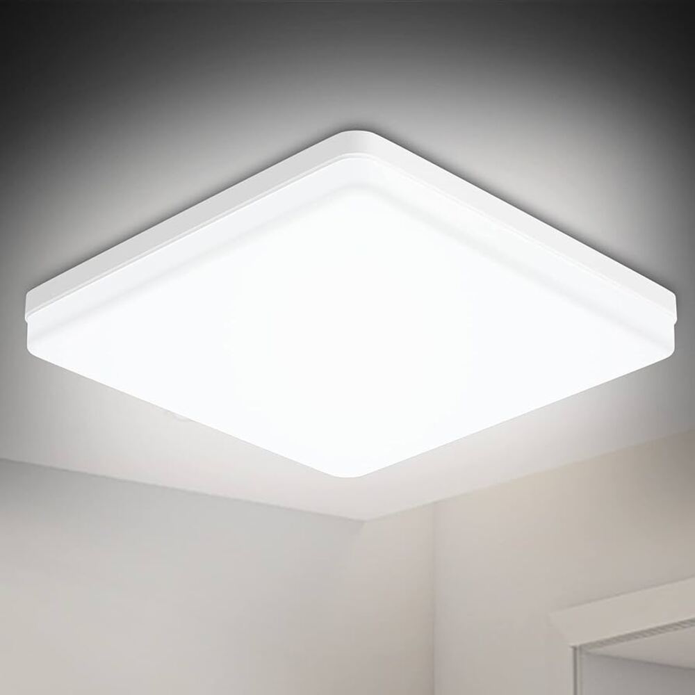 LUMINARIO DE TECHO PLAFON LAMINA DE ACERO + VIDRIO SOPLADOLED INTEGRADO PCB 18W-1500LM20CM X 20CM (MX-PF8027/LED30)