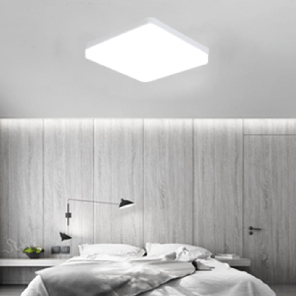 LUMINARIO DE TECHO PLAFON LAMINA DE ACERO + VIDRIO SOPLADOLED INTEGRADO PCB 18W-1500LM20CM X 20CM (MX-PF8027/LED30)