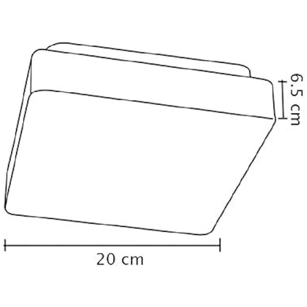 LUMINARIO DE TECHO PLAFON LAMINA DE ACERO + VIDRIO SOPLADOLED INTEGRADO PCB 18W-1500LM20CM X 20CM (MX-PF8027/LED30)