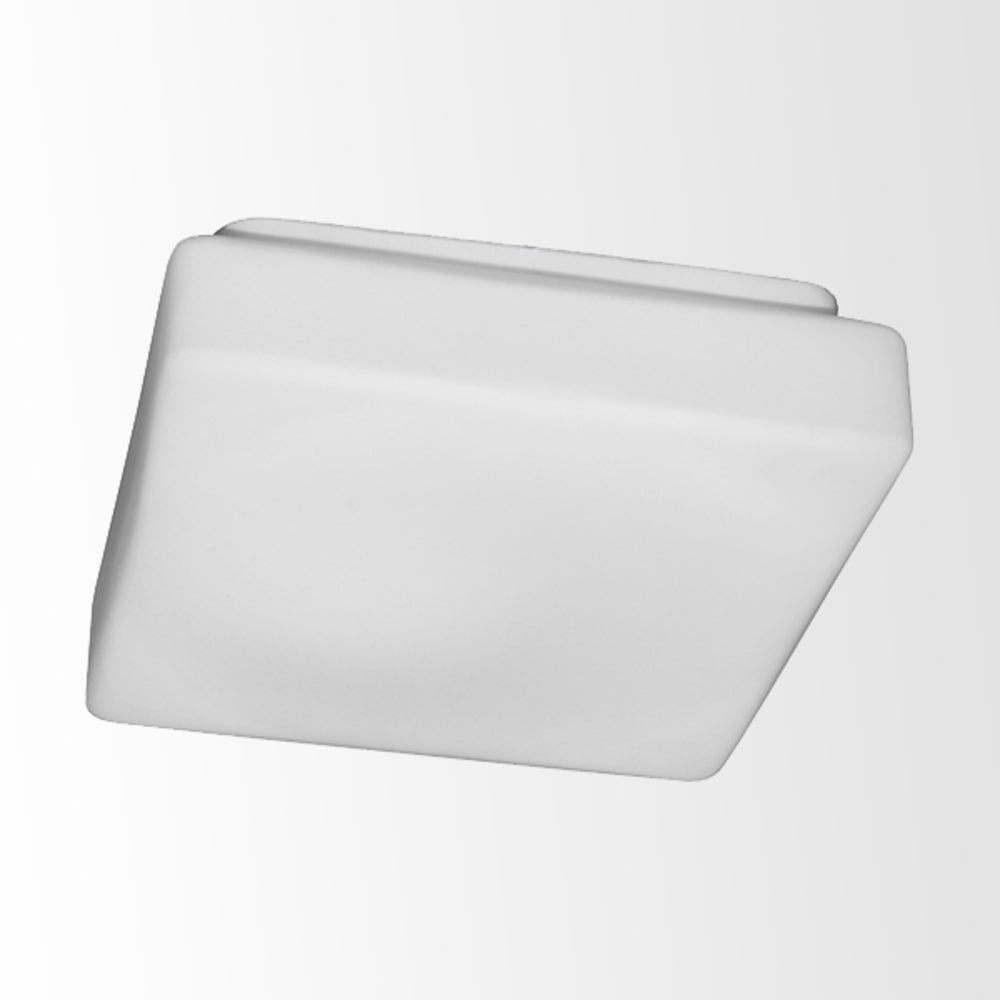 LUMINARIO DE TECHO PLAFON LAMINA DE ACERO + VIDRIO SOPLADO LED INTEGRADO 18W-1600LM 20CM X 20CM