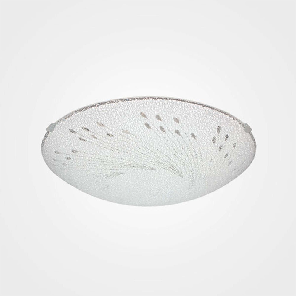 LUMINARIO DE TECHO PLAFON LAMINA DE ACERO VIDRIO TEXTURIZADO 127V LAMPARA OPCIONAL NO INCLUIDA