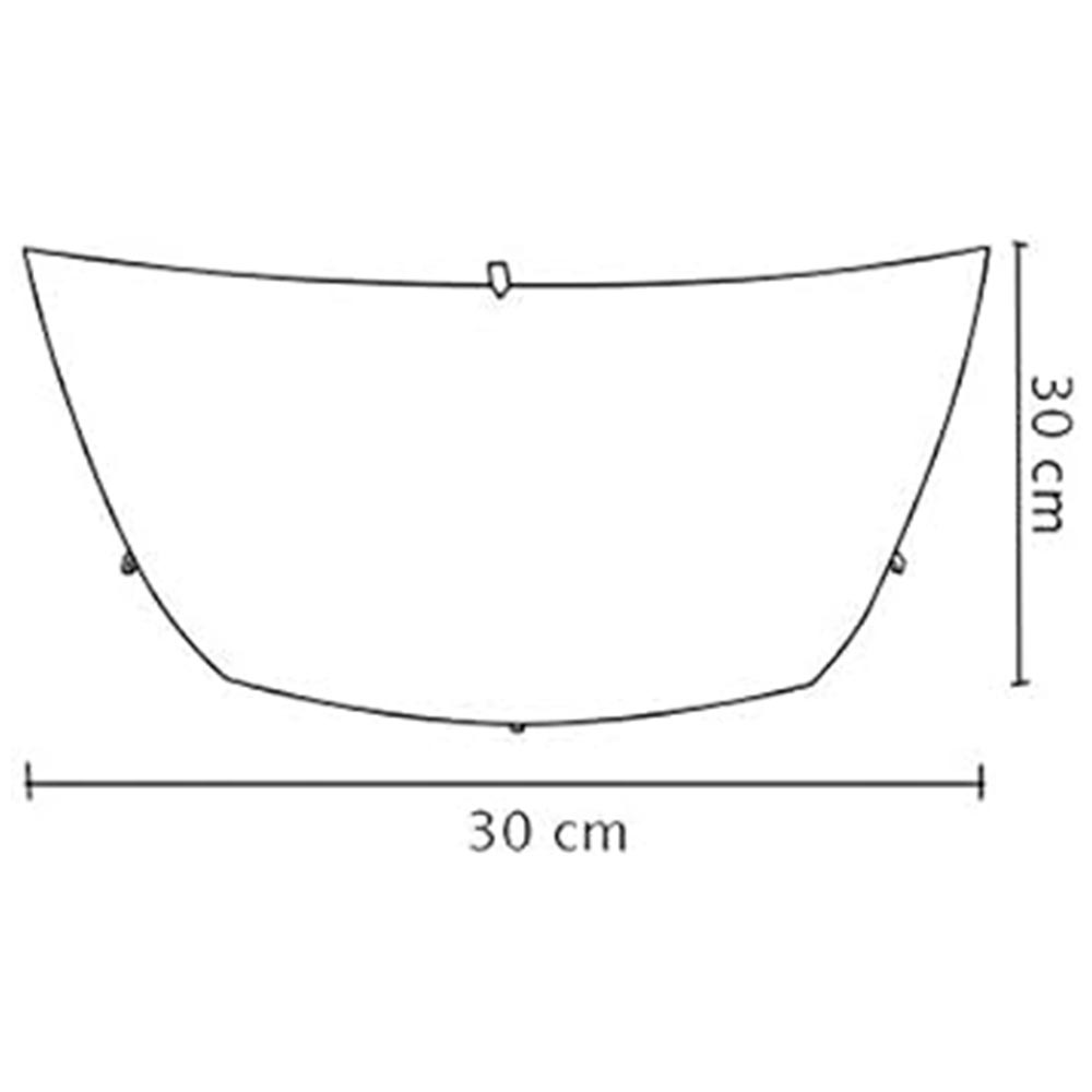 LUMINARIO DE TECHO PLAFON LAMINA DE ACERO + VIDRIO SATINADO CON INCRUSTACIONES LED INTEGRADO 18W-1600LM 30X30C