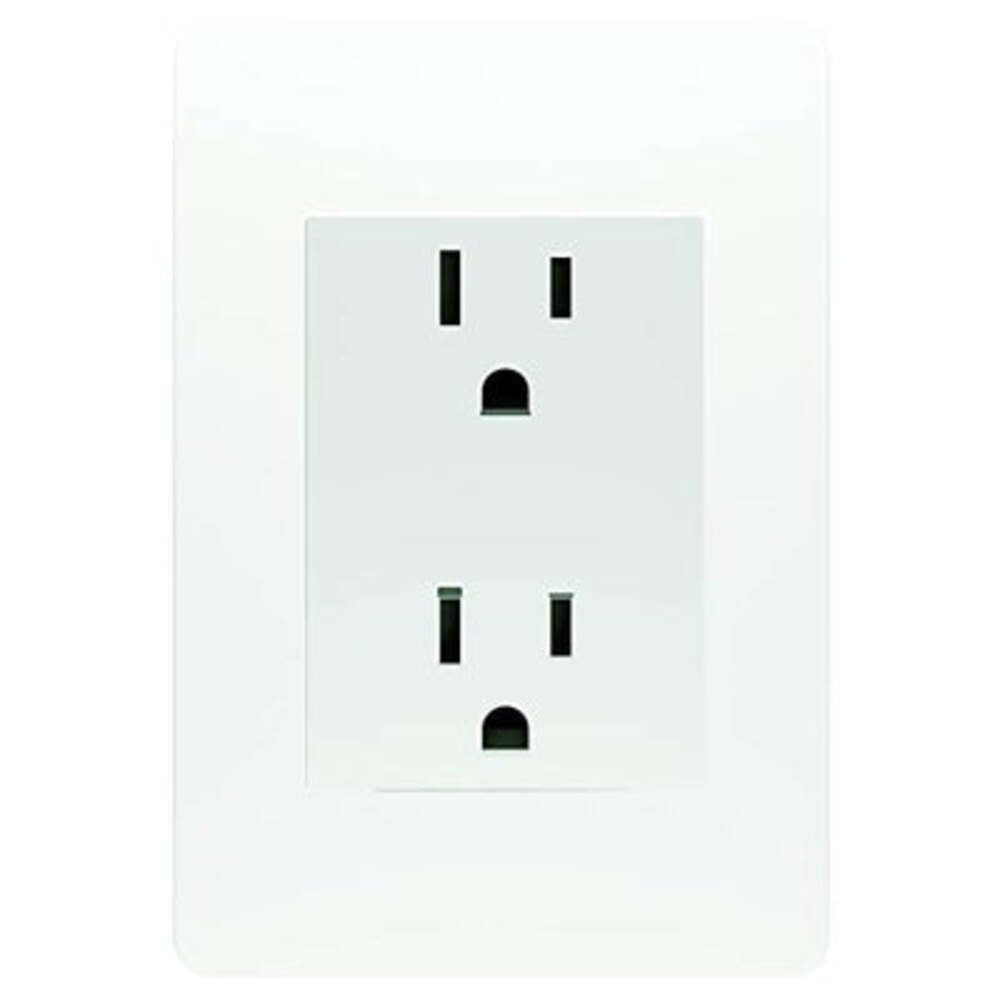 CONTACTO DÚPLEX ESTEVEZ UNNO 2P+T ECONÓMICO CON PLACA BLANCO