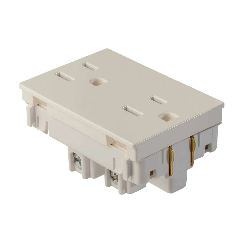 CONTACTO DÚPLEX ESTEVEZ UNNO 2 POLOS CON TIERRA 3 MÓDULOS BLANCO