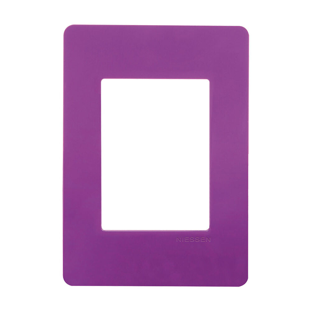 PLACA ESTEVEZ UNNO 3 MÓDULOS LILA CHASIS BLANCO