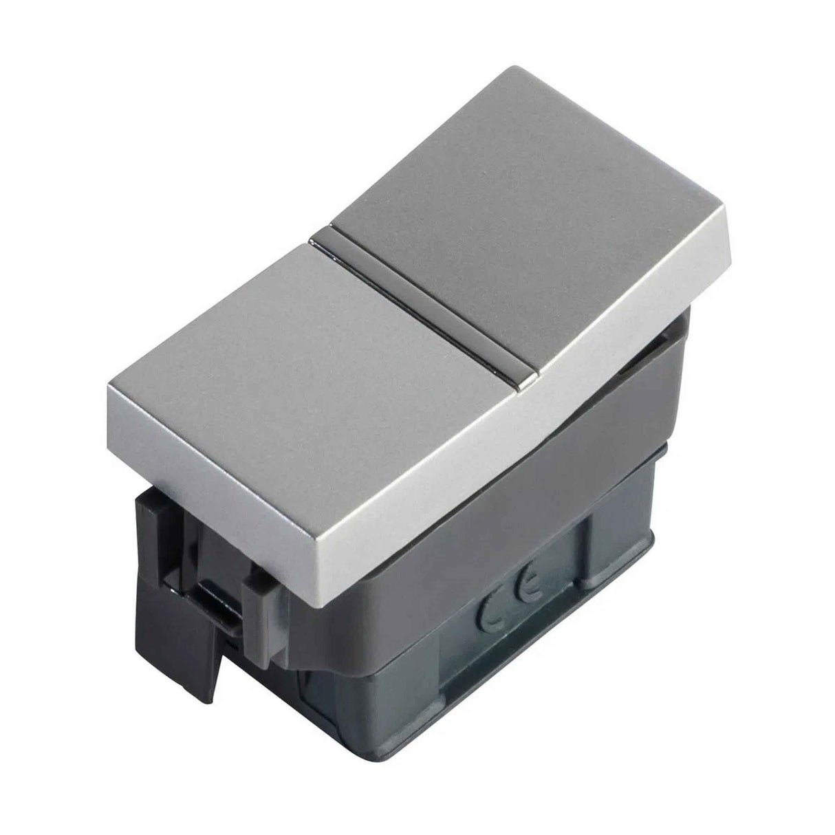 APAGADOR SENCILLO ESTEVEZ ZENIT 1 MÓDULO PLATA