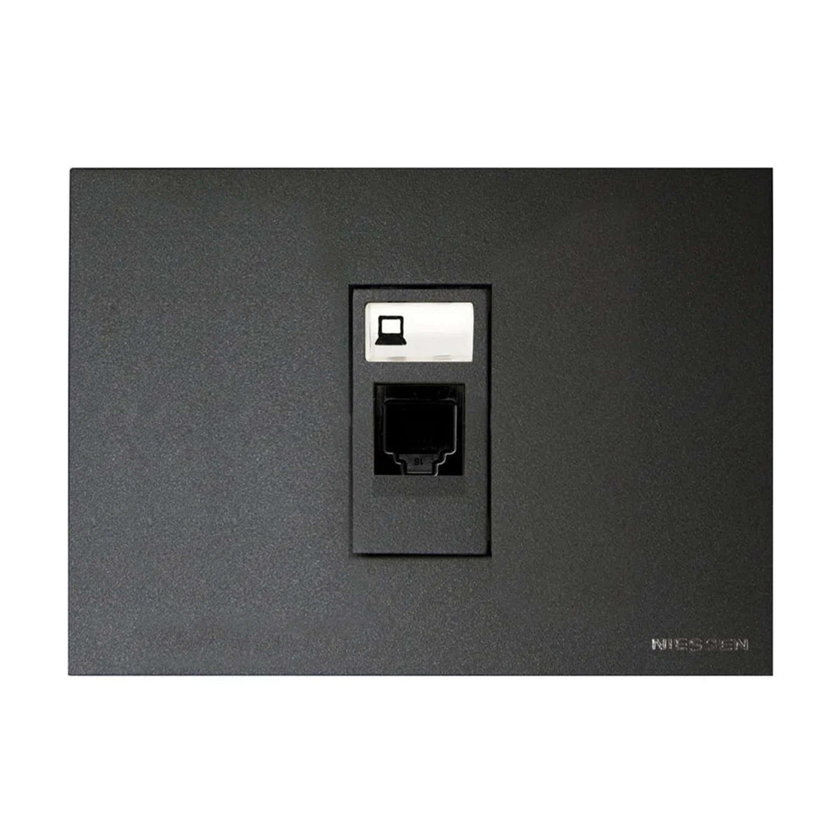 TAPA DE SOPORTE ESTEVEZ ZENIT PARA CONECTORES DE CÓMPUTO 1 MÓDULO ANTRACITA