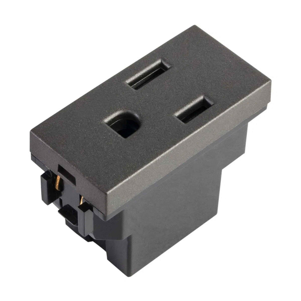 CONTACTO ESTEVEZ ZENIT 2 POLOS CON TIERRA 1 MÓDULO ANTRACITA