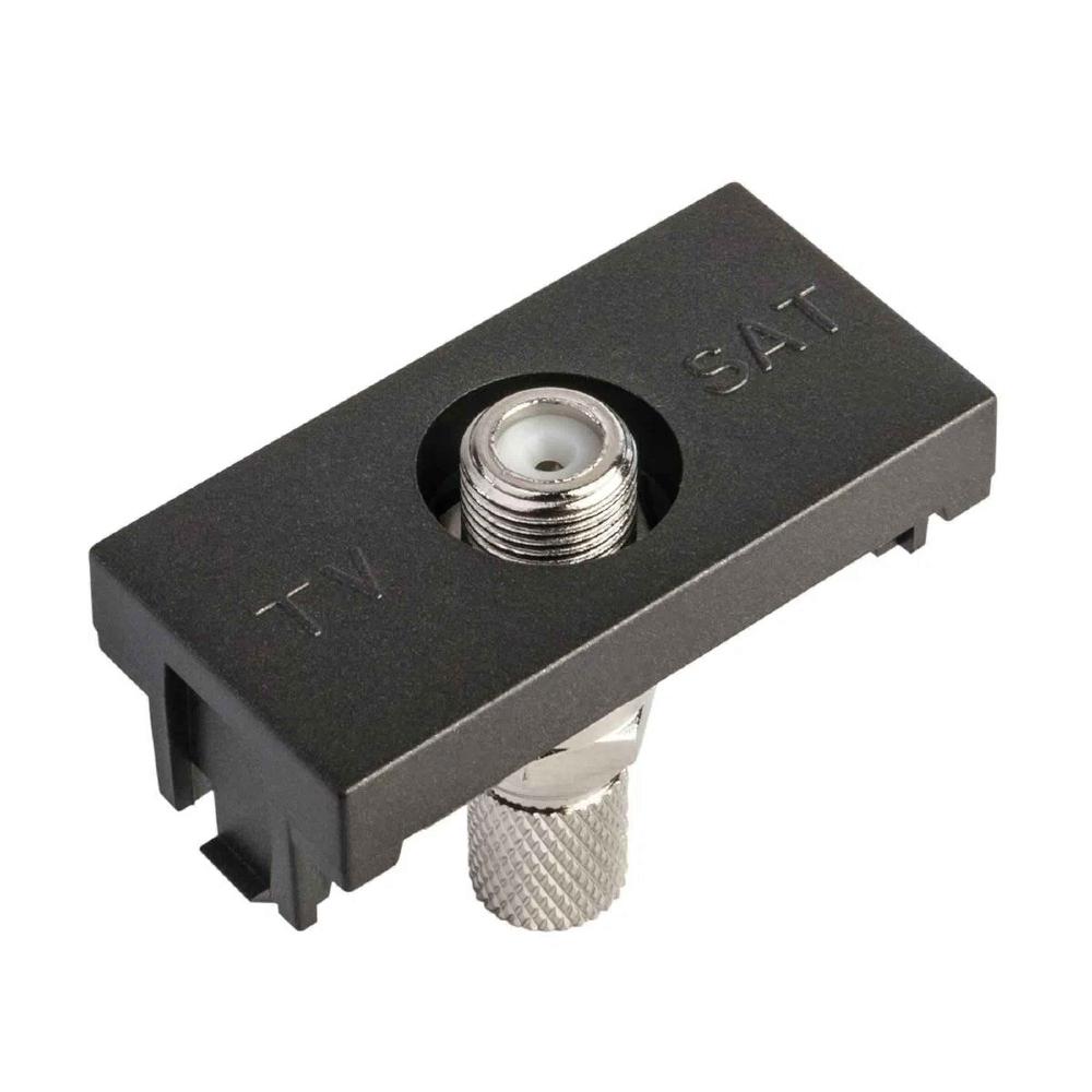 TOMA COAXIAL DE TV ESTEVEZ ZENIT 1 MÓDULO ANTRACITA