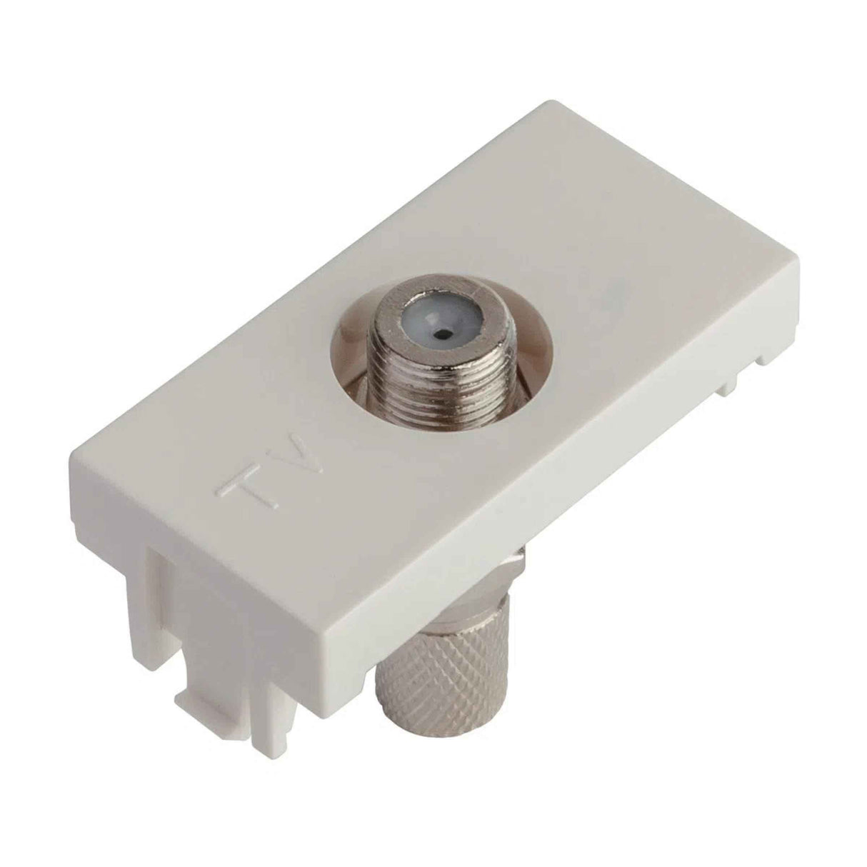 TOMA COAXIAL DE TV ESTEVEZ ZENIT 1 MÓDULO BLANCO