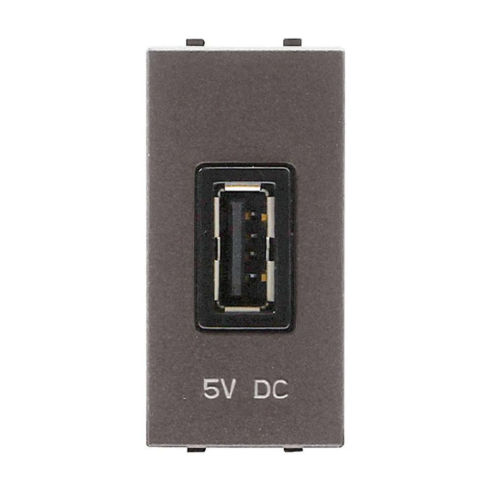 TOMA DE CARGADOR ESTEVEZ ZENIT USB 1 MÓDULO ANTRACITA ***HAE2025***