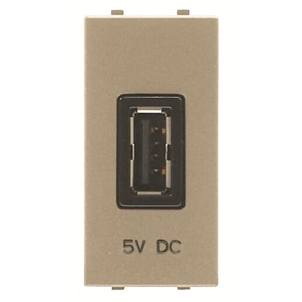 TOMACORRIENTE TIPO USB 700MA 1 MOD. CAVA ***HAE2025***