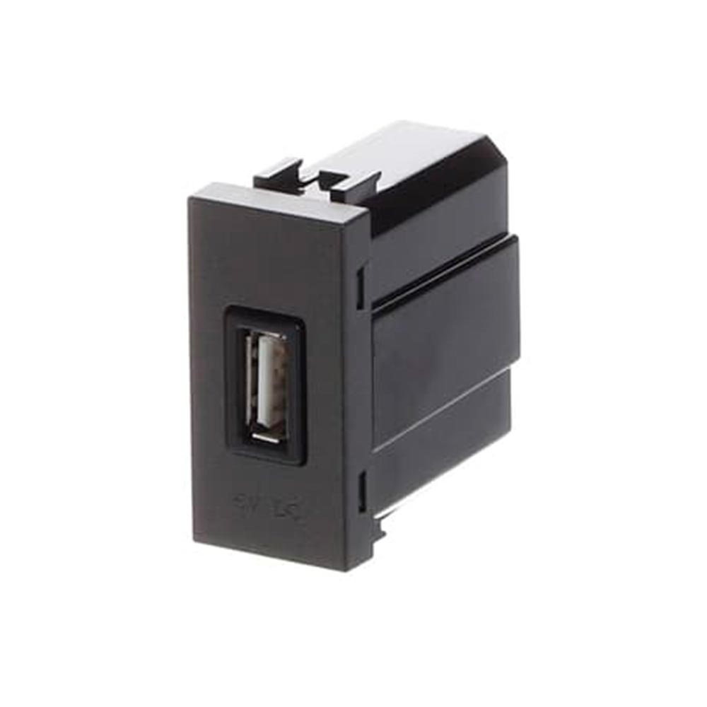 TOMA CARGADOR USB ANTRACITA 2A 5V 1 MODULO ZENIT NIESSEN