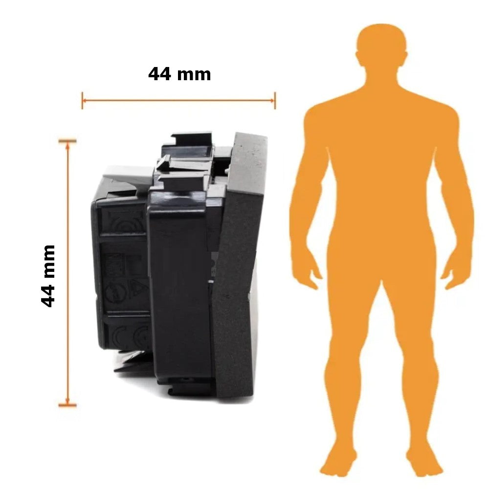 APAGADOR DE ESCALERA ESTEVEZ ZENIT 2 MÓDULOS ANTRACITA