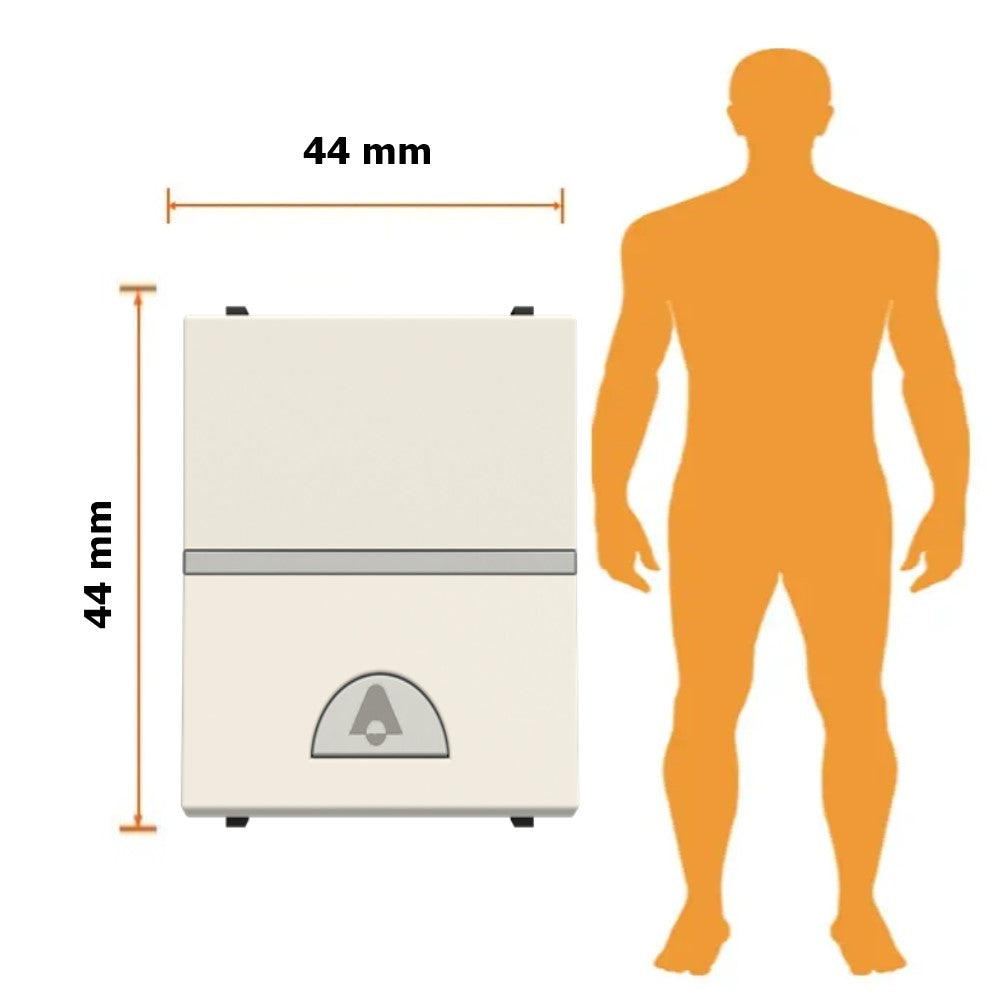 BOTON TIMBRE CAMPANA DE 2 MOD. BLANCO MCA ESTEVEZ