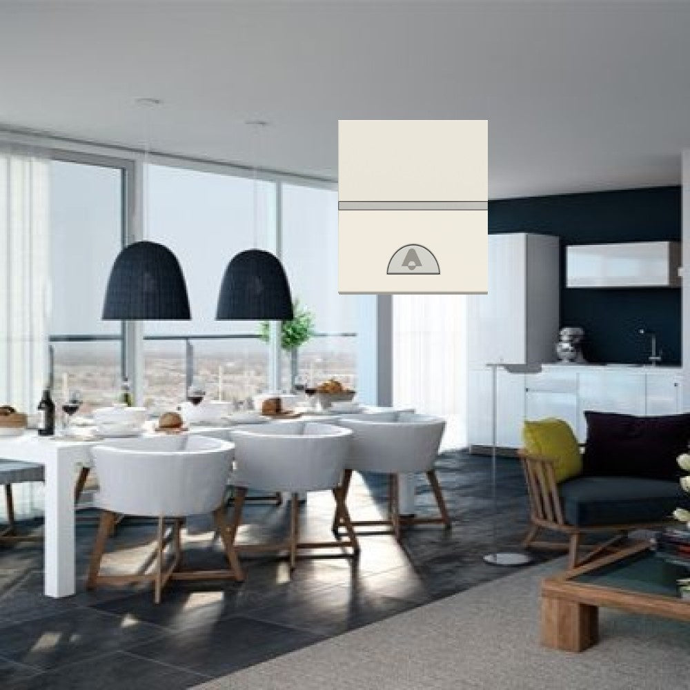 BOTON TIMBRE CAMPANA DE 2 MOD. BLANCO MCA ESTEVEZ