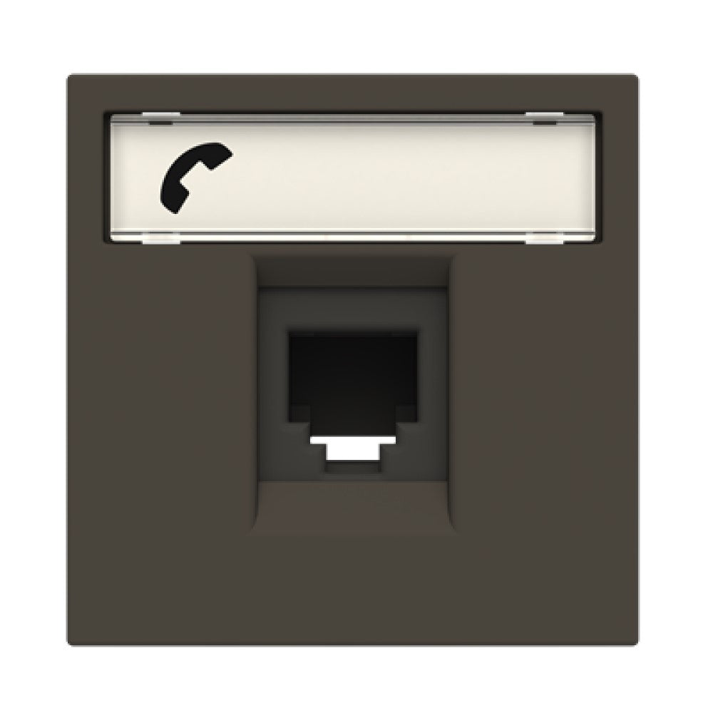 TOMA TELEFÓNICA ESTEVEZ ZENIT 2 MÓDULOS DE 6 HILOS RJ11 ANTRACITA