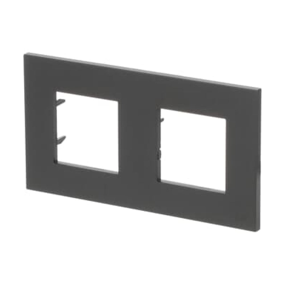 PLACA ESTEVEZ ZENIT 2 MÓDULOS MÁS 2 MÓDULOS DOBLE CAJA EUROPEA ANTRACITA