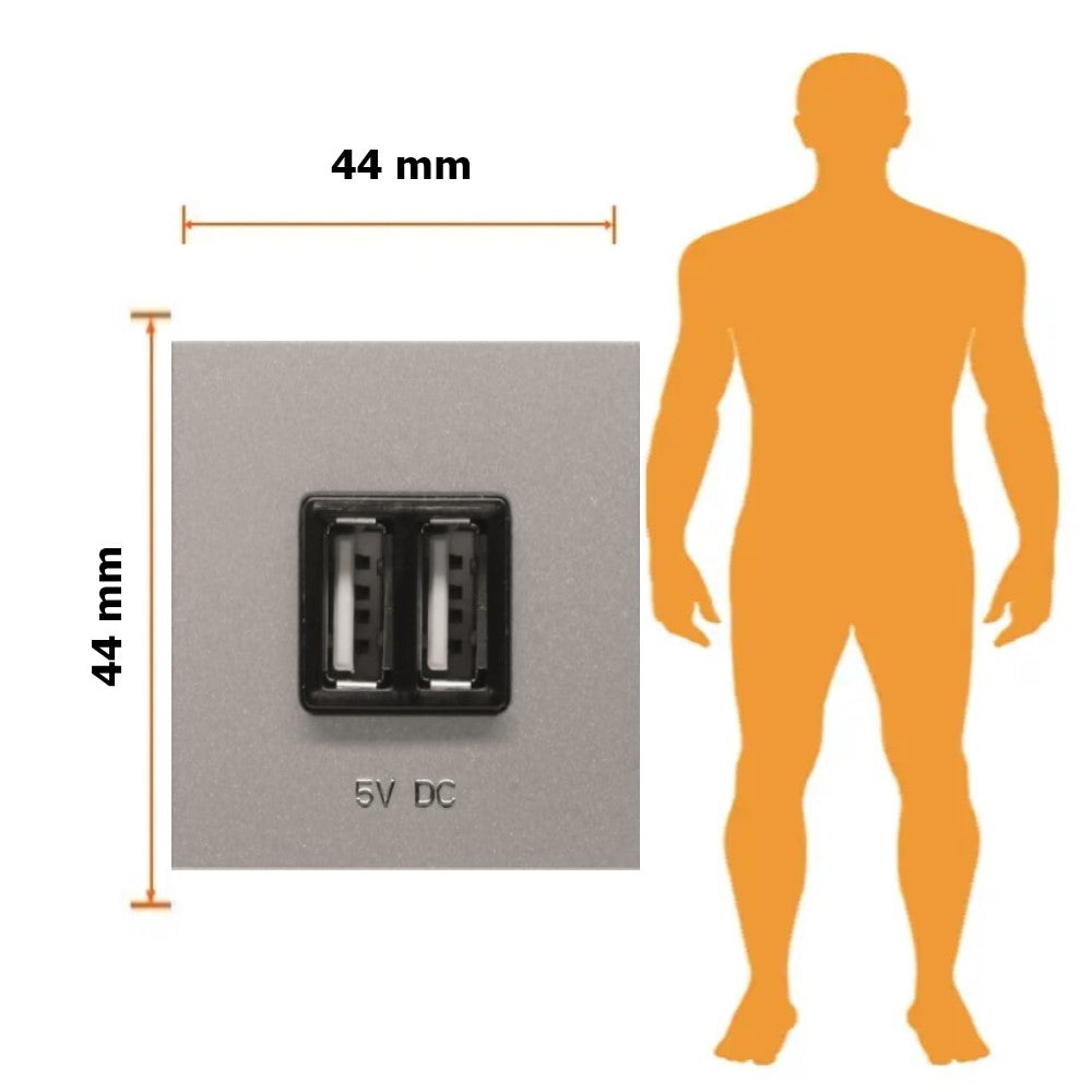 TOMA CARGADOR USB 2X700MA 2 MOD ZENIT