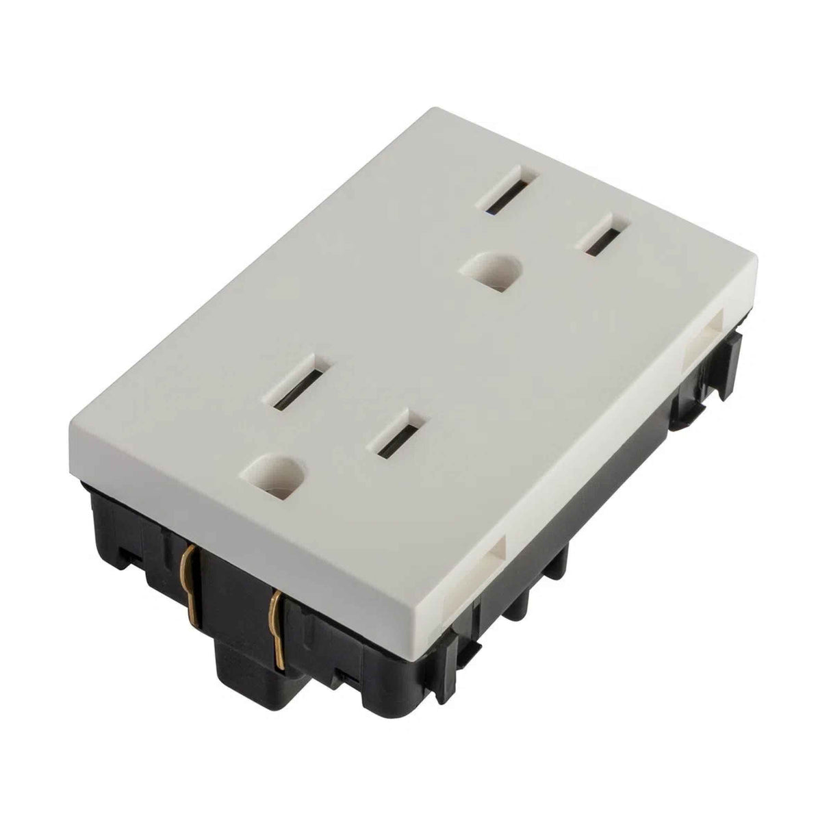 CONTACTO DÚPLEX ESTEVEZ ZENIT 2 POLOS CON TIERRA 3 MÓDULOS BLANCO