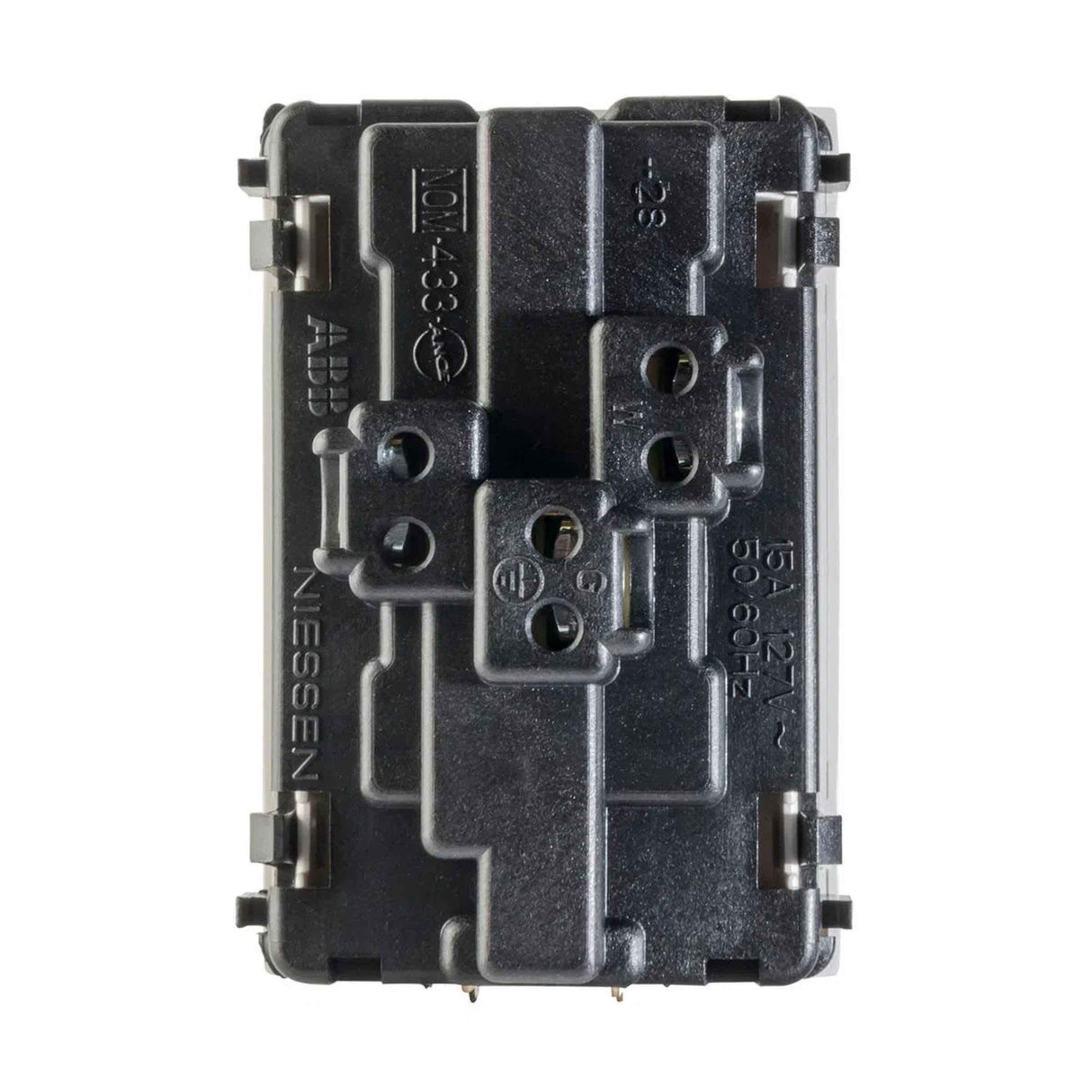 CONTACTO DÚPLEX ESTEVEZ ZENIT 2 POLOS CON TIERRA 3 MÓDULOS BLANCO