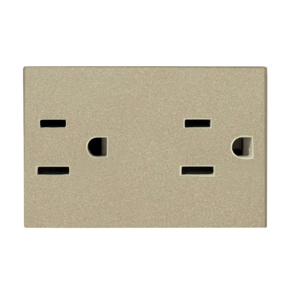 CONTACTO DÚPLEX ESTEVEZ ZENIT 2 POLOS CON TIERRA 3 MÓDULOS CAVA