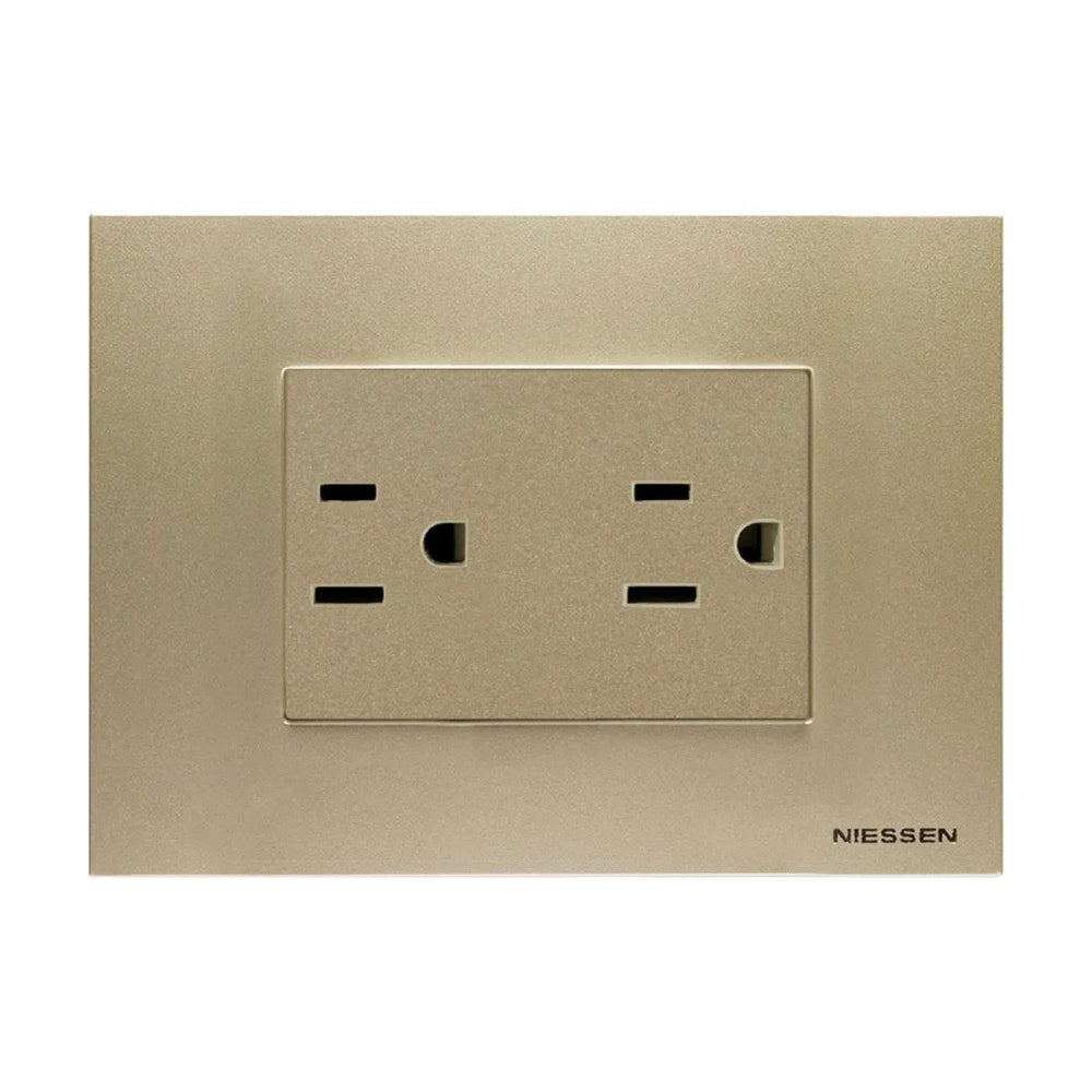 CONTACTO DÚPLEX ESTEVEZ ZENIT 2 POLOS CON TIERRA 3 MÓDULOS CAVA