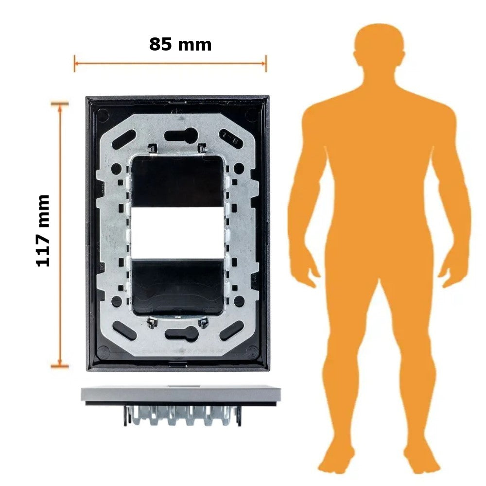 PLACA 1 MOD. BASICA PLATA N2471.1-PL ZENIT NIESSEN