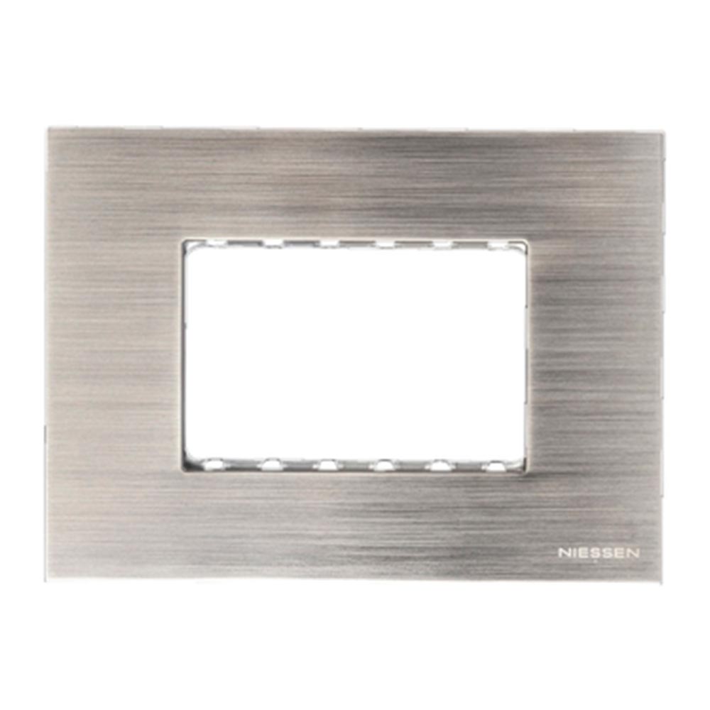 PLACA 3 MOD. ACERO PULIDO N2473-AL ZENIT NIESSEN