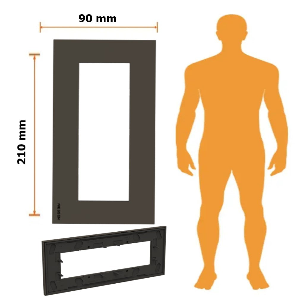 PLACA ESTEVEZ ZENIT 7 MÓDULOS ANTRACITA