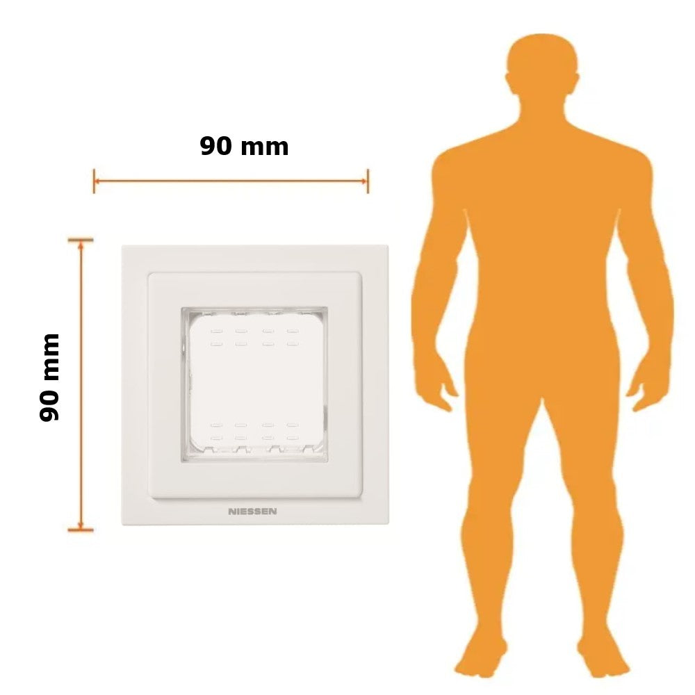 PLACA 2 MODULOS IP55 ZENIT BLANCO